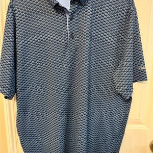 Walter Hagen Navy Patterned Polo Shirt